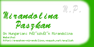 mirandolina paszkan business card